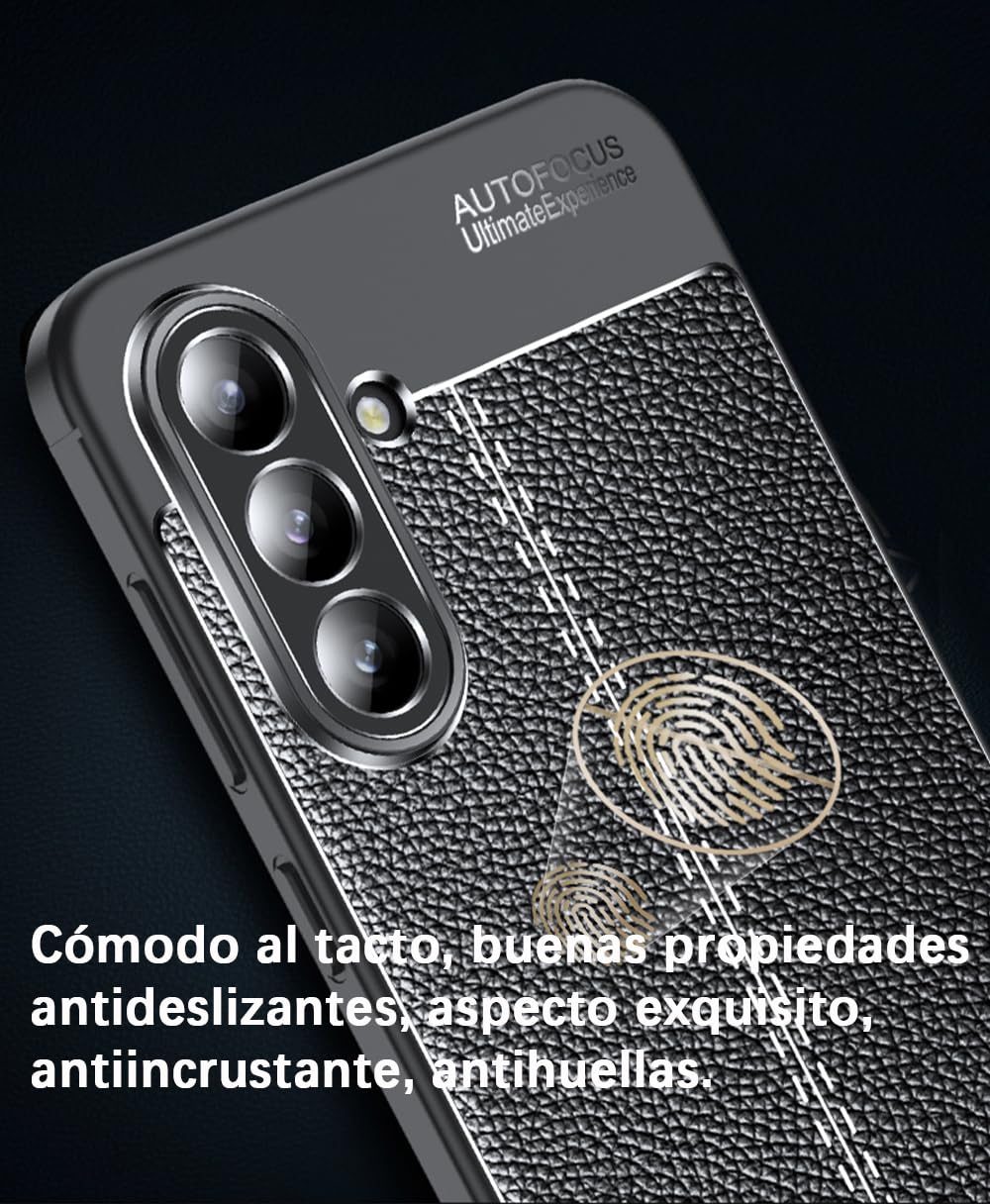 DABUNA Funda para Samsung Galaxy A36 5G Case Uso Rudo Protector de Cámara Duradero Suave Antihuellas Protector Cover (Negro)