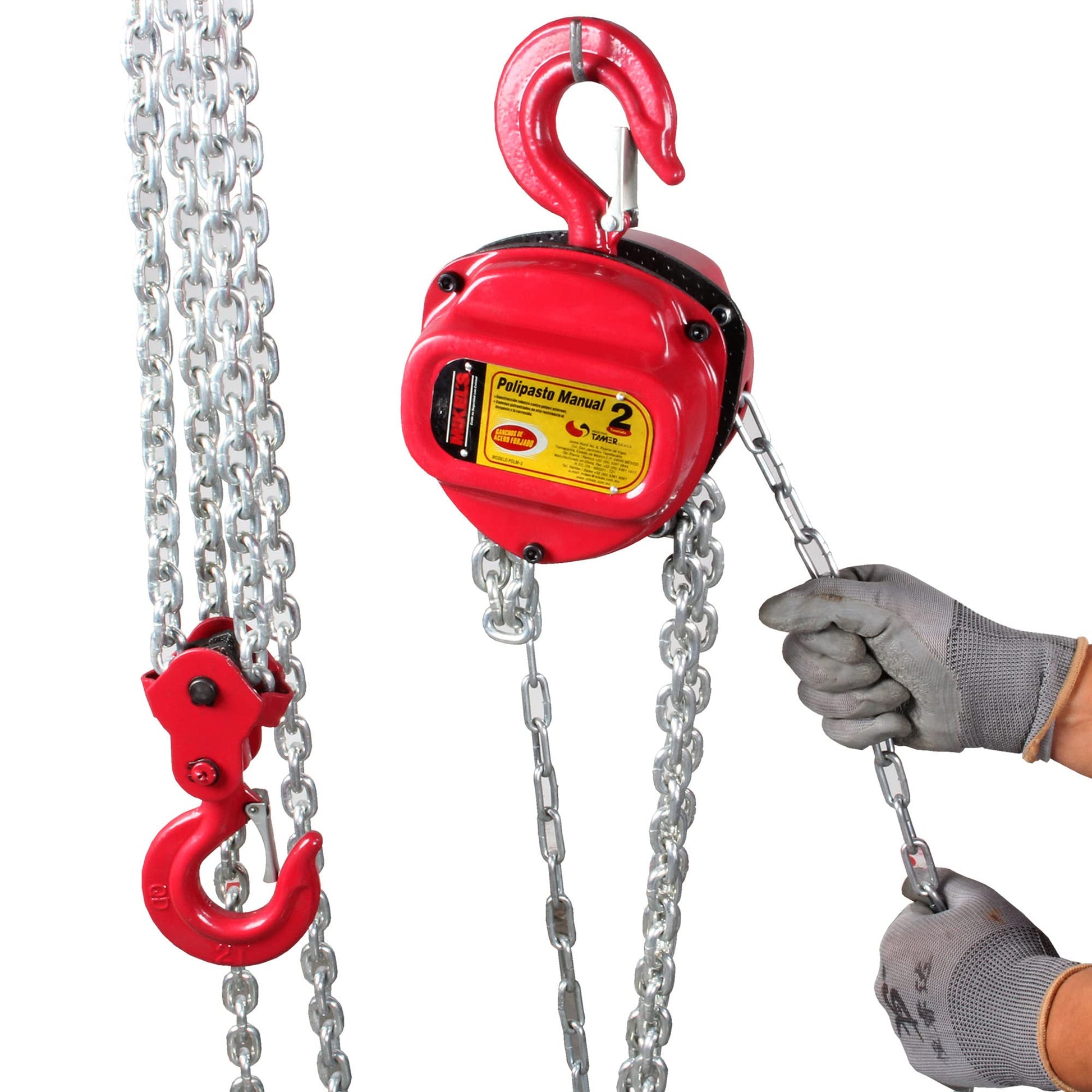 Polipasto Manual MIKEL'S Rojo 2 t Cadena 3 MTS