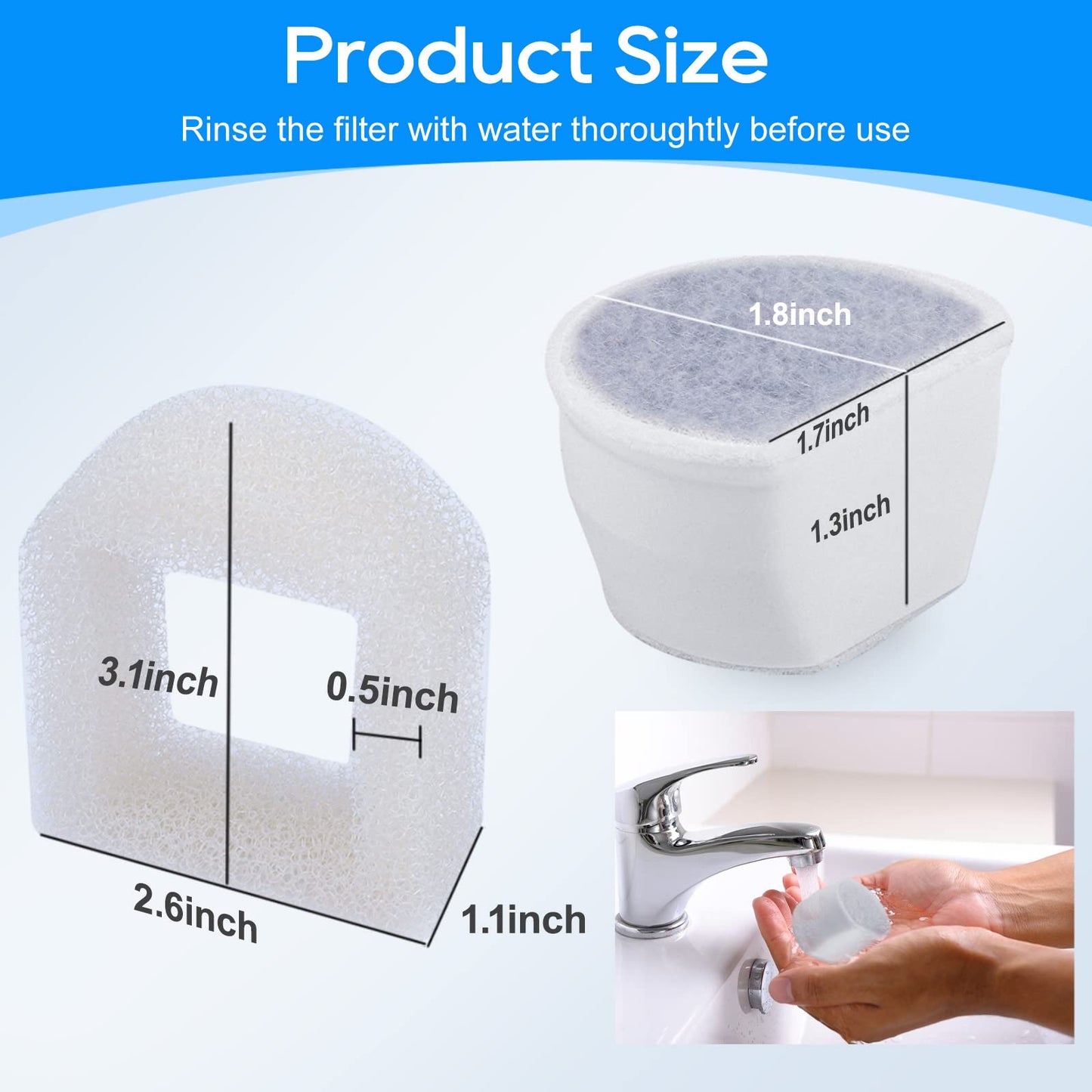 Filtro de Agua MyfatBOSS para Mascotas Drinkwell Avalon Pagoda Seaside Repuesto Carbono