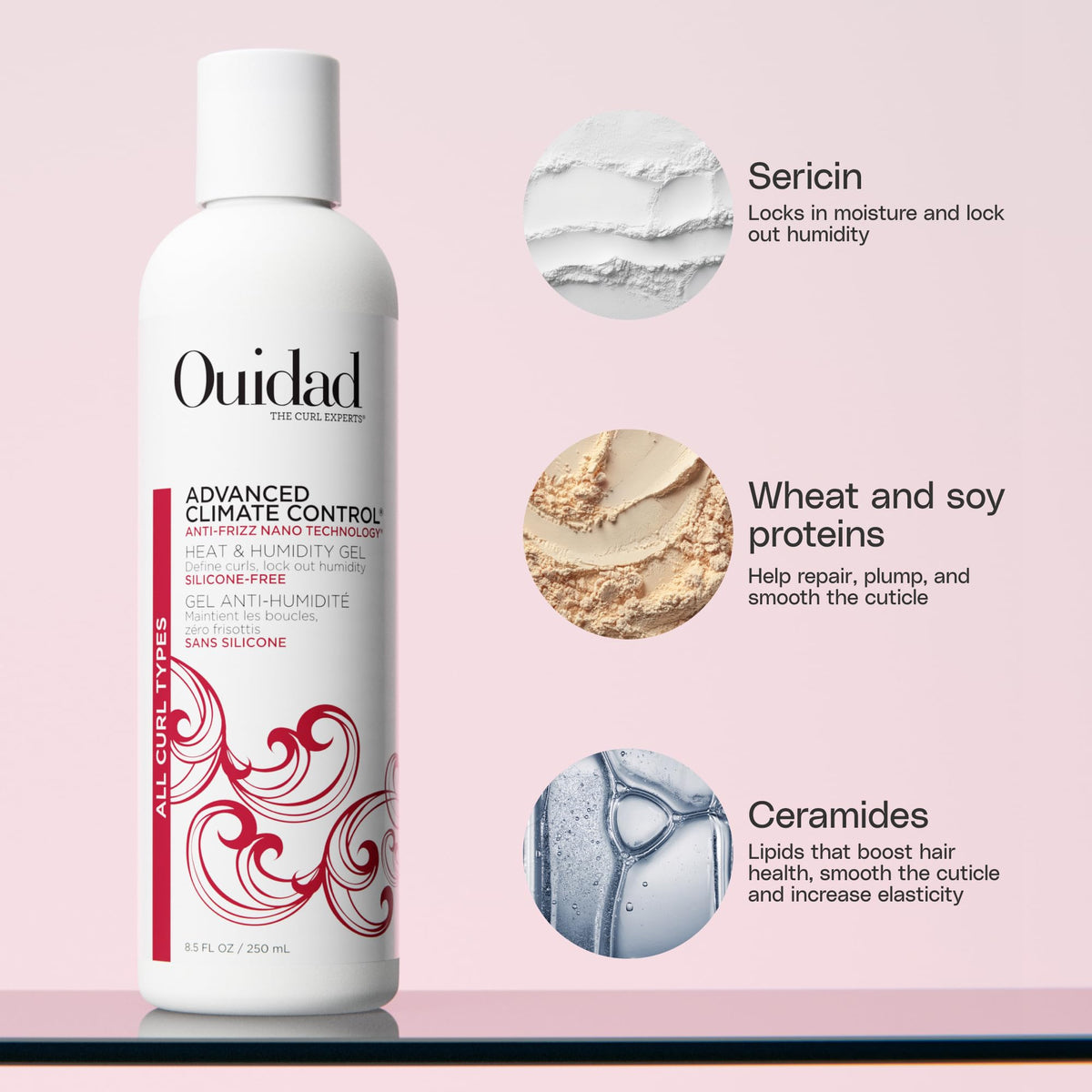 Ouidad Advanced Climate Control Heat and Humidity Gel, 8.5 Fl Oz