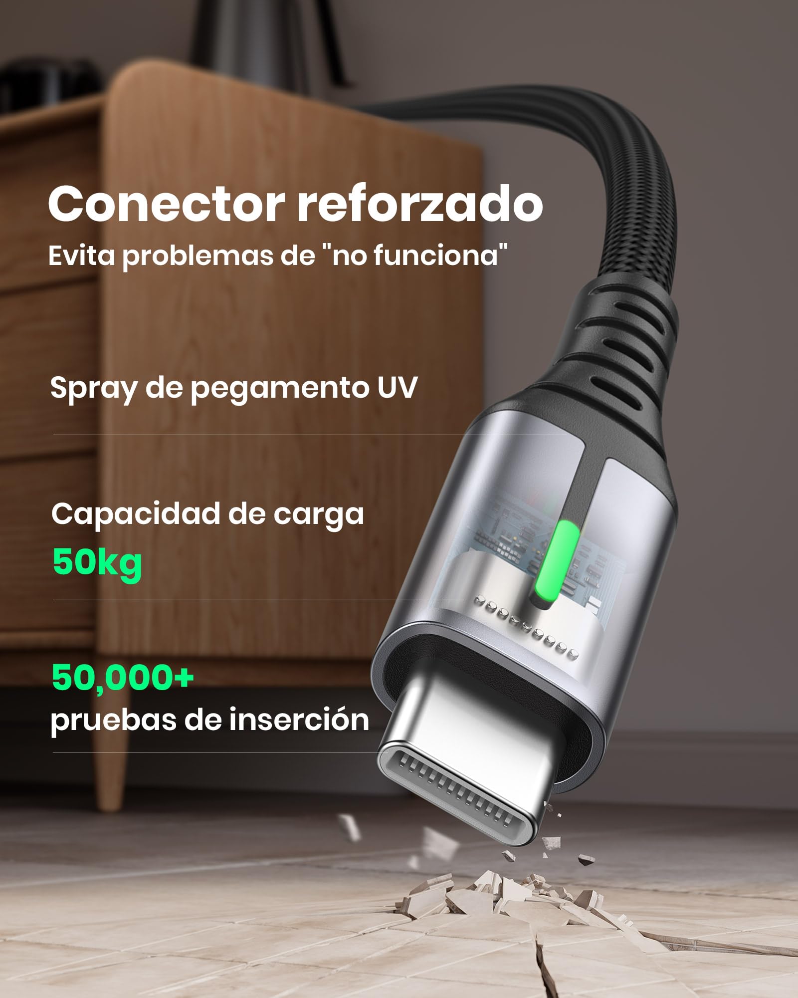 INIU Cable USB C, Cable Tipo C Carga Rápida [2m/3.1A], Nylon QC 3.0 Cable USB-C a USB A para iPhone 16 15 Samsung S23 S22 S21 S20 S10 Note 20 Xiaomi Note 11 Huawei P30 Google Pixel 7 Pro Switch PS5