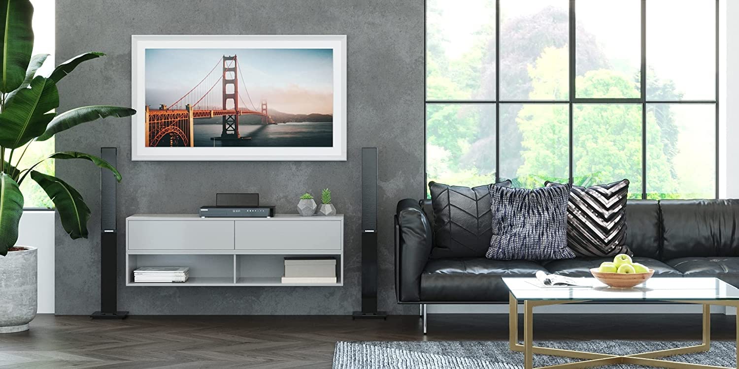 Marco My TV Deco - Marco de TV de aleación prismático, bisel blanco puro, compatible solo con Samsung The Frame TV (32 pulgadas, se adapta a Frame TV 2021-2025)