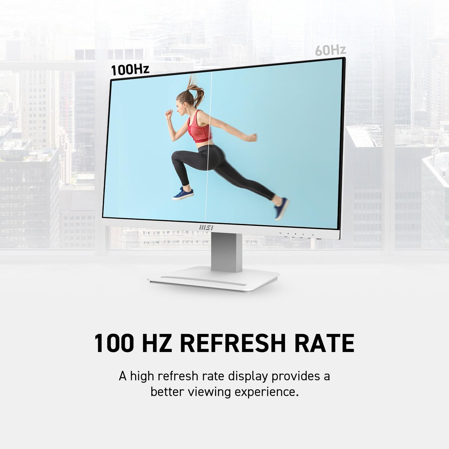 MSI IPS FHD de 24 Pulgadas (1920 x 1080) no Deslumbrante con Bisel súper Estrecho 100HZ 1ms 16:9 con Soporte de inclinación (Pro MP243XW)