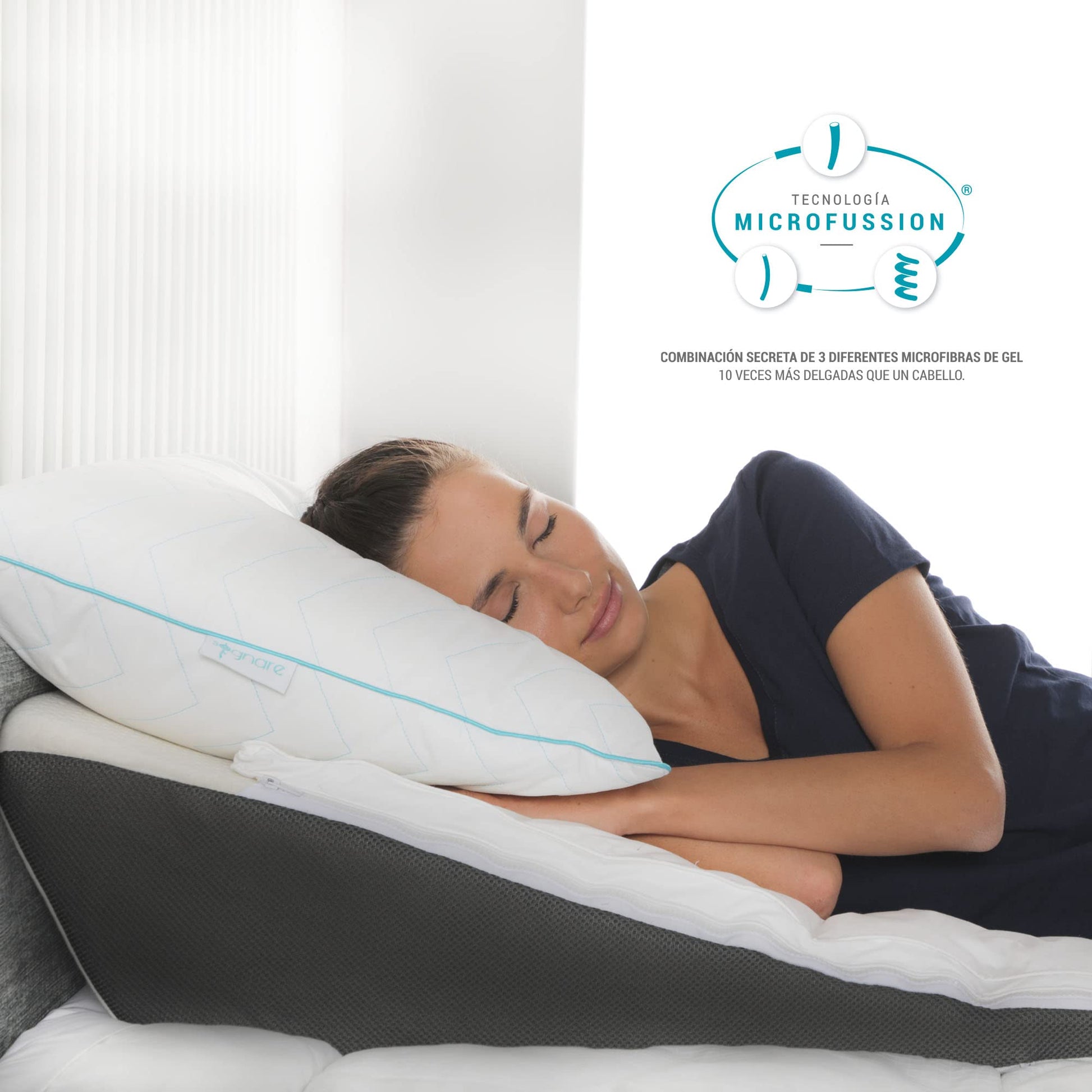 Almohada Sognare Trucomfort Advanced Memory Foam Fussion Original Antirronquidos y Antireflujo