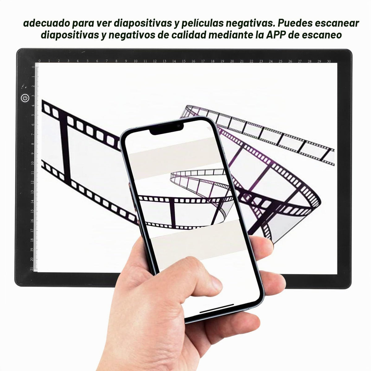 Tableta Ultrafina gernie a4 LED con Brillo Ajustable para Escáner de Diapositivas y Negativos USB