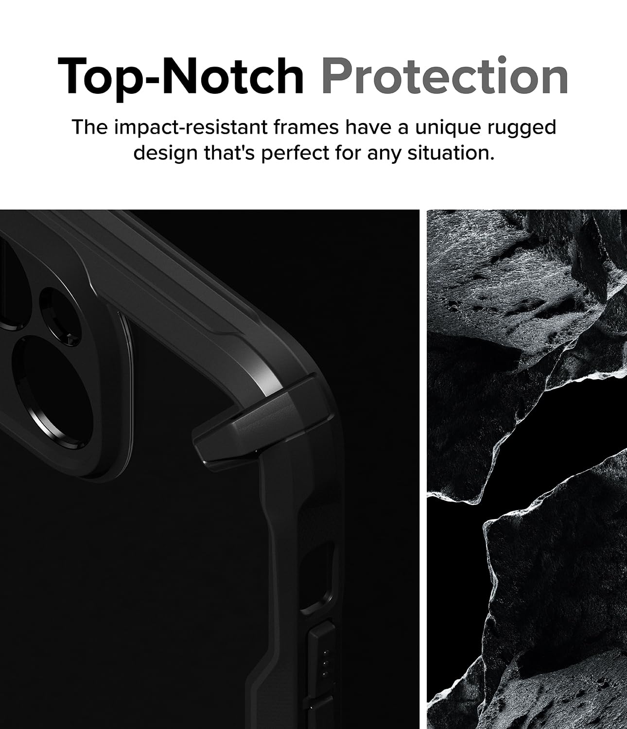 Funda iPhone 15 Ringke Negra Parachoques Resistente para Impactos