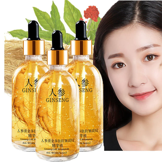 JitEm Ginseng Gold Polypeptide Anti-Ageing Essence, Ginseng Gold Anti Aging Moisturizer Face Serum, Ginseng Essential Oil, for Tightening Sagging Skin Reduce Fine Lines (A)