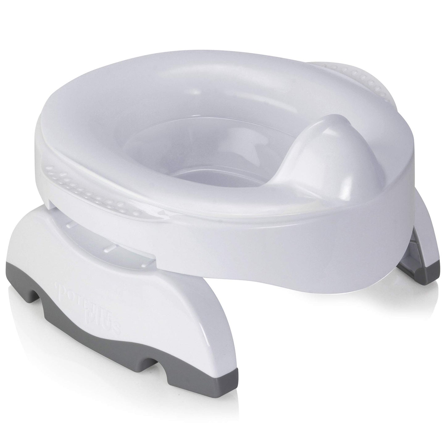 Kalencom Potette Plus Premium: Potty de Viaje Portátil con Liner Reutilizable y 10 Liners Desechables. 2-en-1: Potty y Anillo de Entrenamiento. Blanco