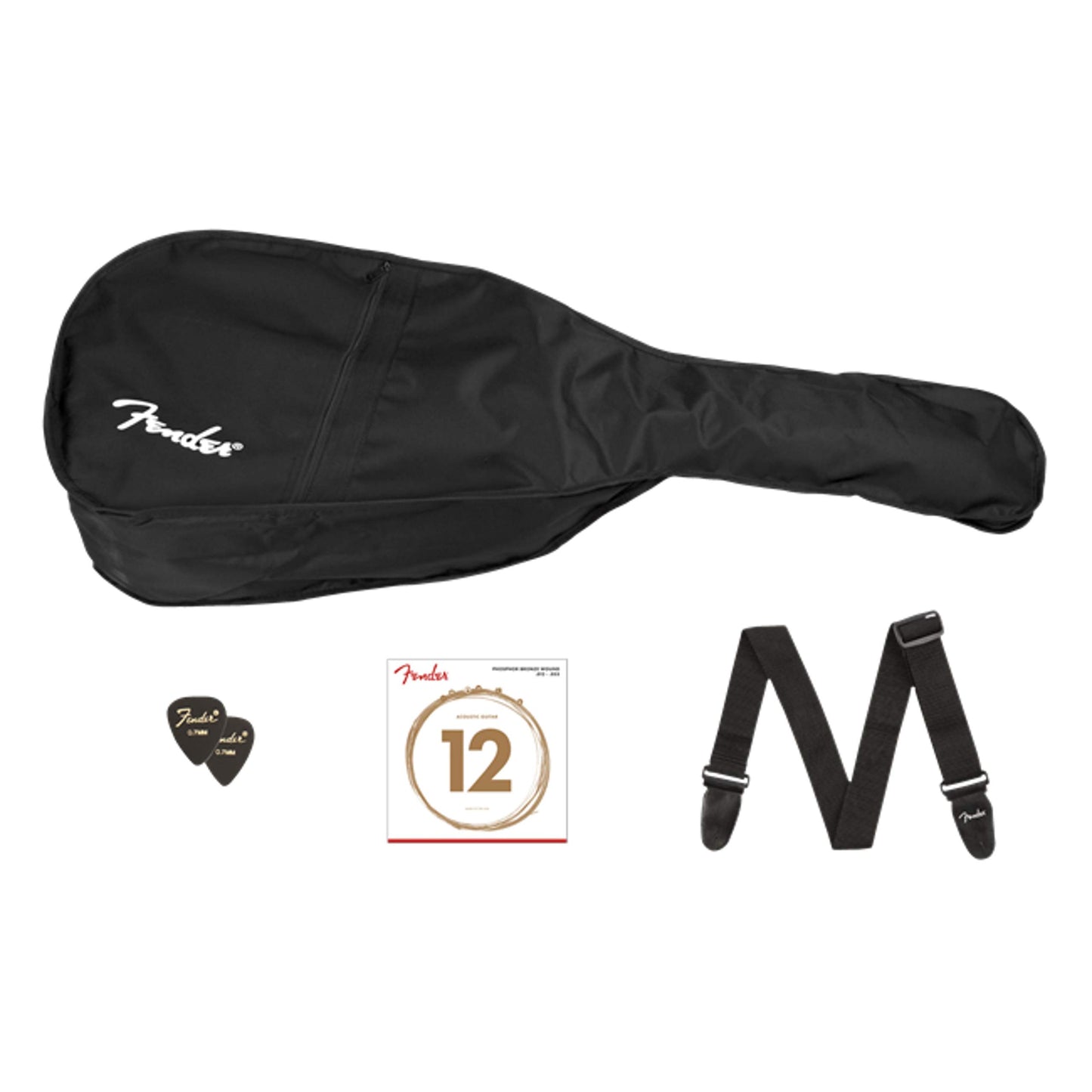 Fender FA-115 Dreadnought - Paquete de guitarra acústica, con 2 años de garantía, natural, con bolsa de concierto y accesorios