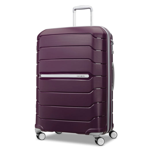 Maleta Spinner Expandible Samsonite Amatista Púrpura con Ruedas Giratorias para Viaje