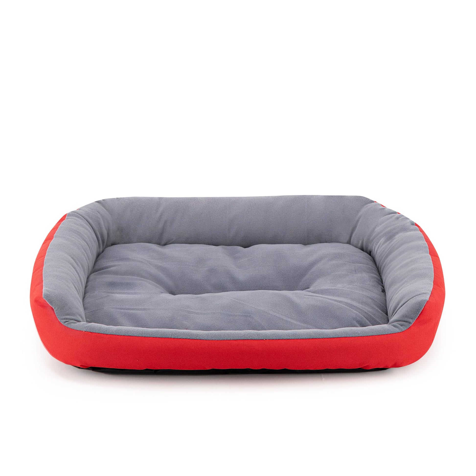 Cama para Perro PETS APPAREL HILLS Rojo Gris Resistente y Confortable con Relleno Suave