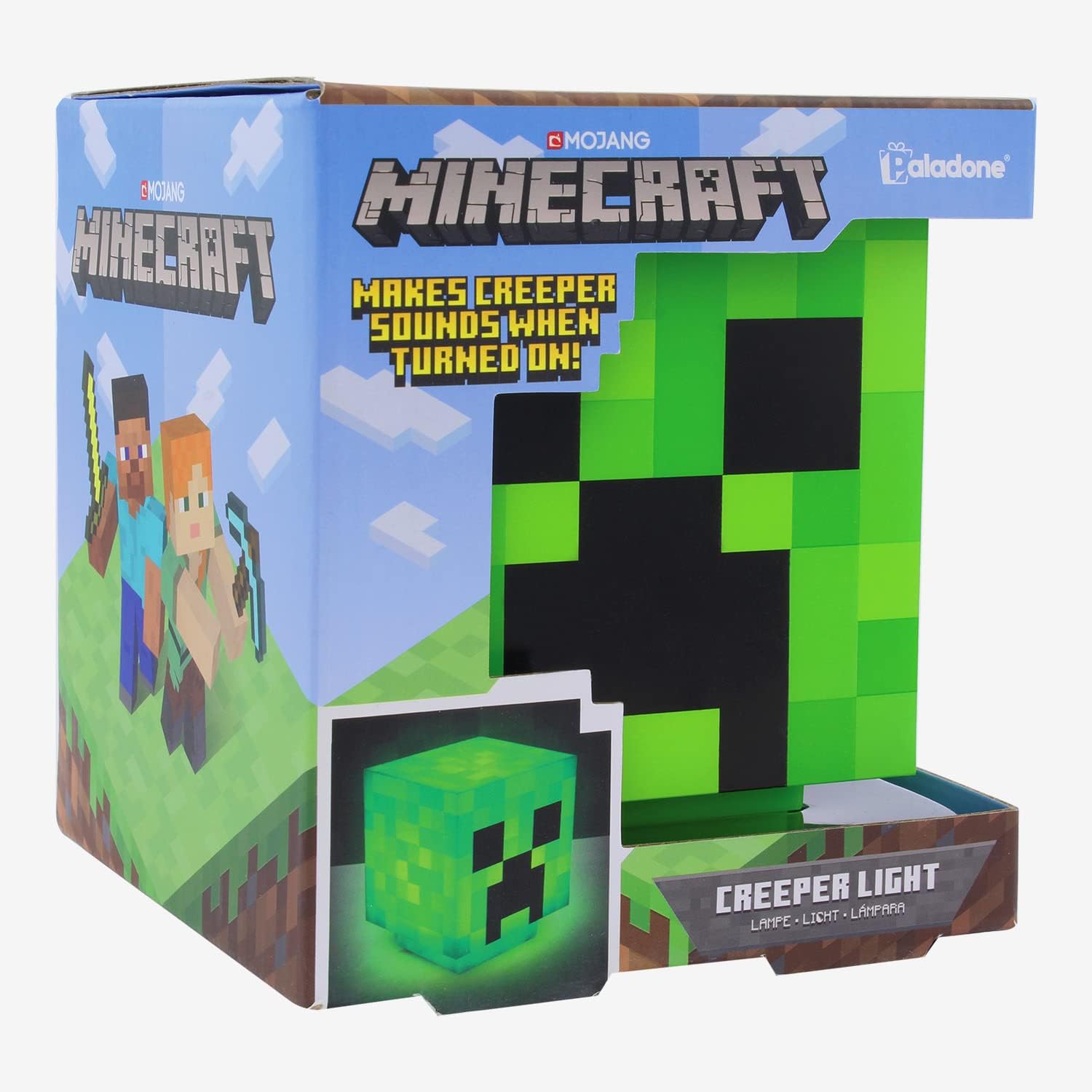Luz de Computadora Paladone Minecraft Creeper Verde con Sonidos Oficiales para Niños