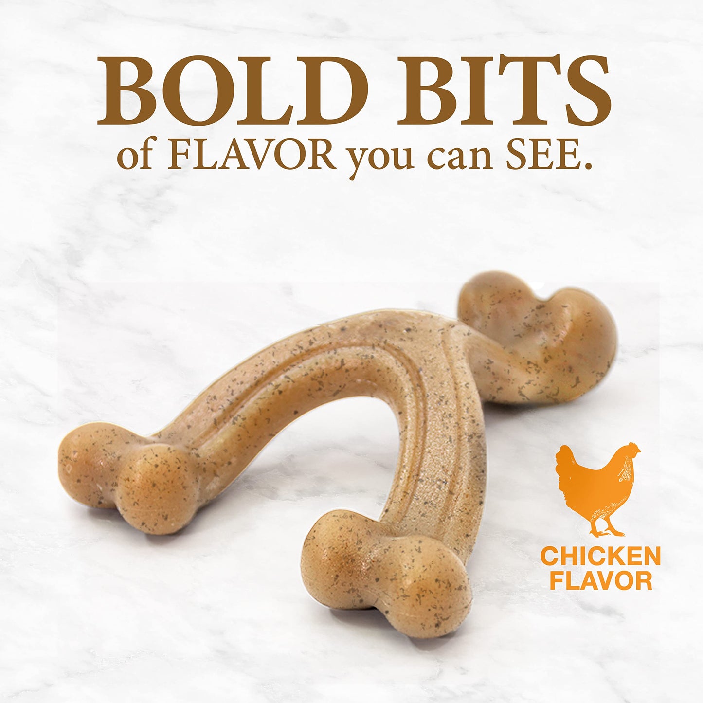Juguete Masticable para Perros Nylabone Gourmet Wishbone Pequeño Regular