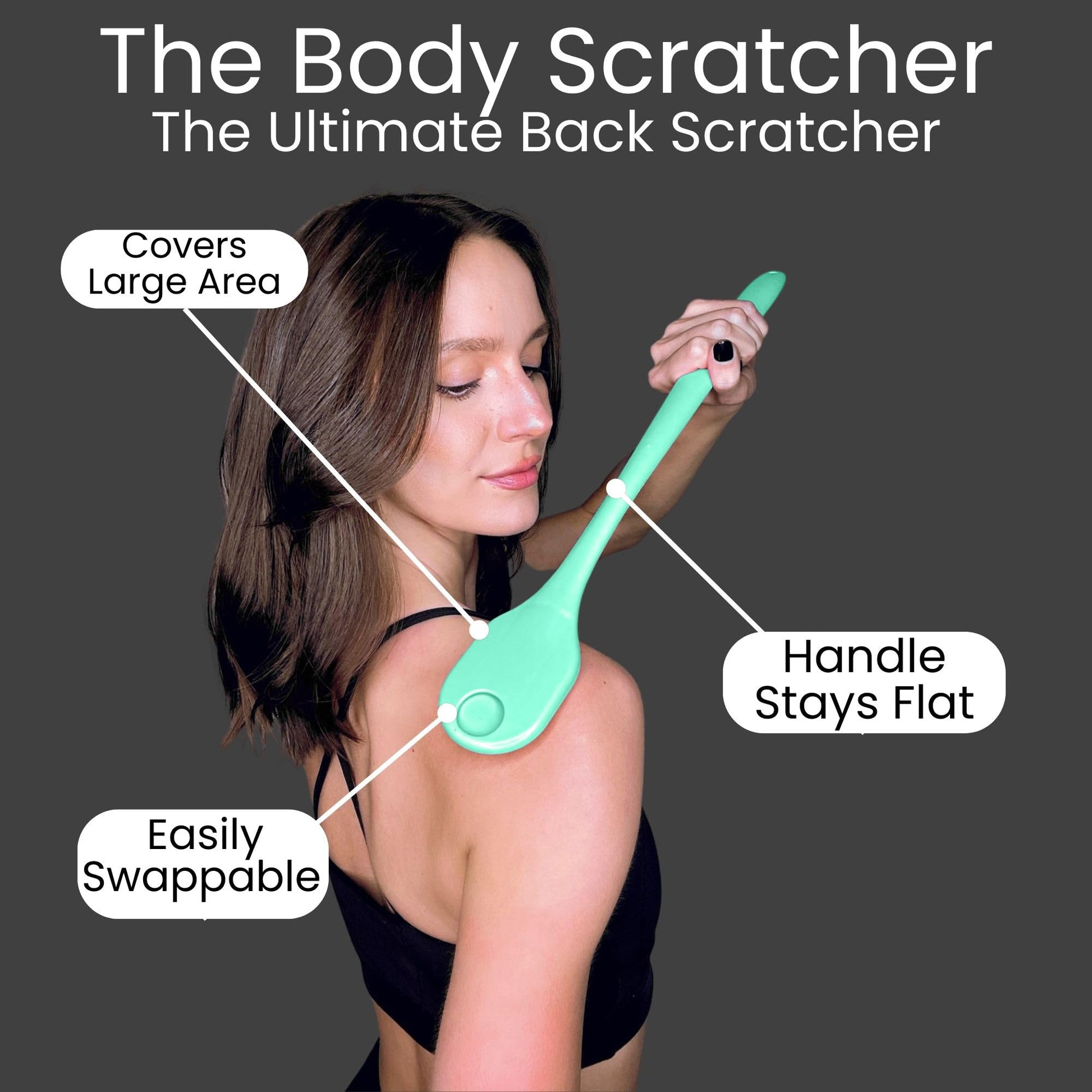 Rascador de Espalda Body Scratcher Largo Resistente con Cabezas Intercambiables