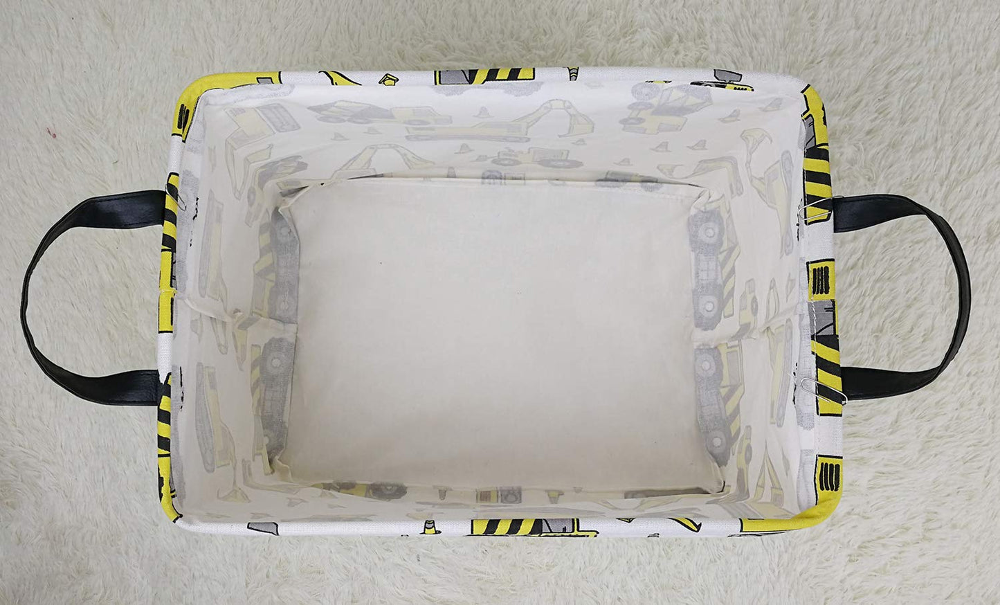 KUNRO - Cesta de almacenamiento redonda de gran tamaño, con revestimiento impermeable, organizadora, para guardería, ropa y juguetes