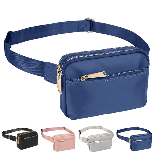 Cangurera Deportiva Mujer, Riñoneras para Mujeres y Hombres Ligera e Impermeable, Cangurera Deportiva Ultra Ligera Cinturón para Corredores, Bolsa de Cintura para Correr Portador de Teléfono(Azul)