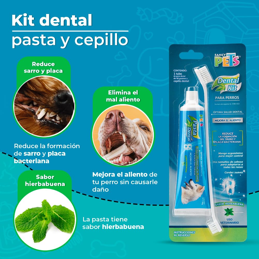 Kit Dental Fancy Pets Menta Suave para Perro