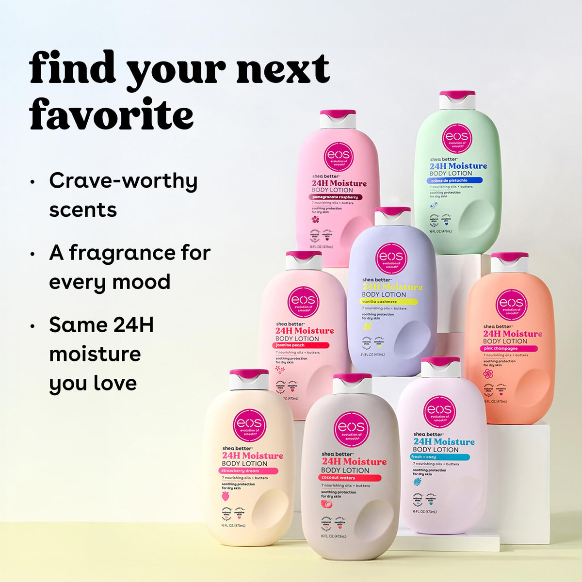 EOS Eos Shea Better Body Lotion – Vanilla Cashmere | 16 oz | Vainilla Cachemira, 16 onzas