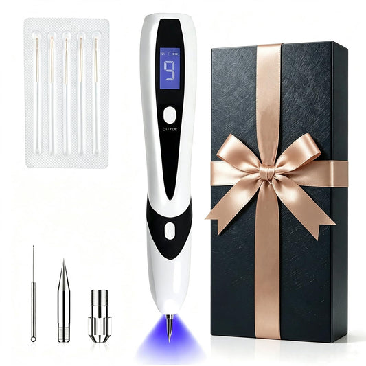 Herramienta de Cuidado Facial YOYTYW Blanco con Efecto Plasma Recargable Intensidad Ajustable 9 Niveles Luz Azul