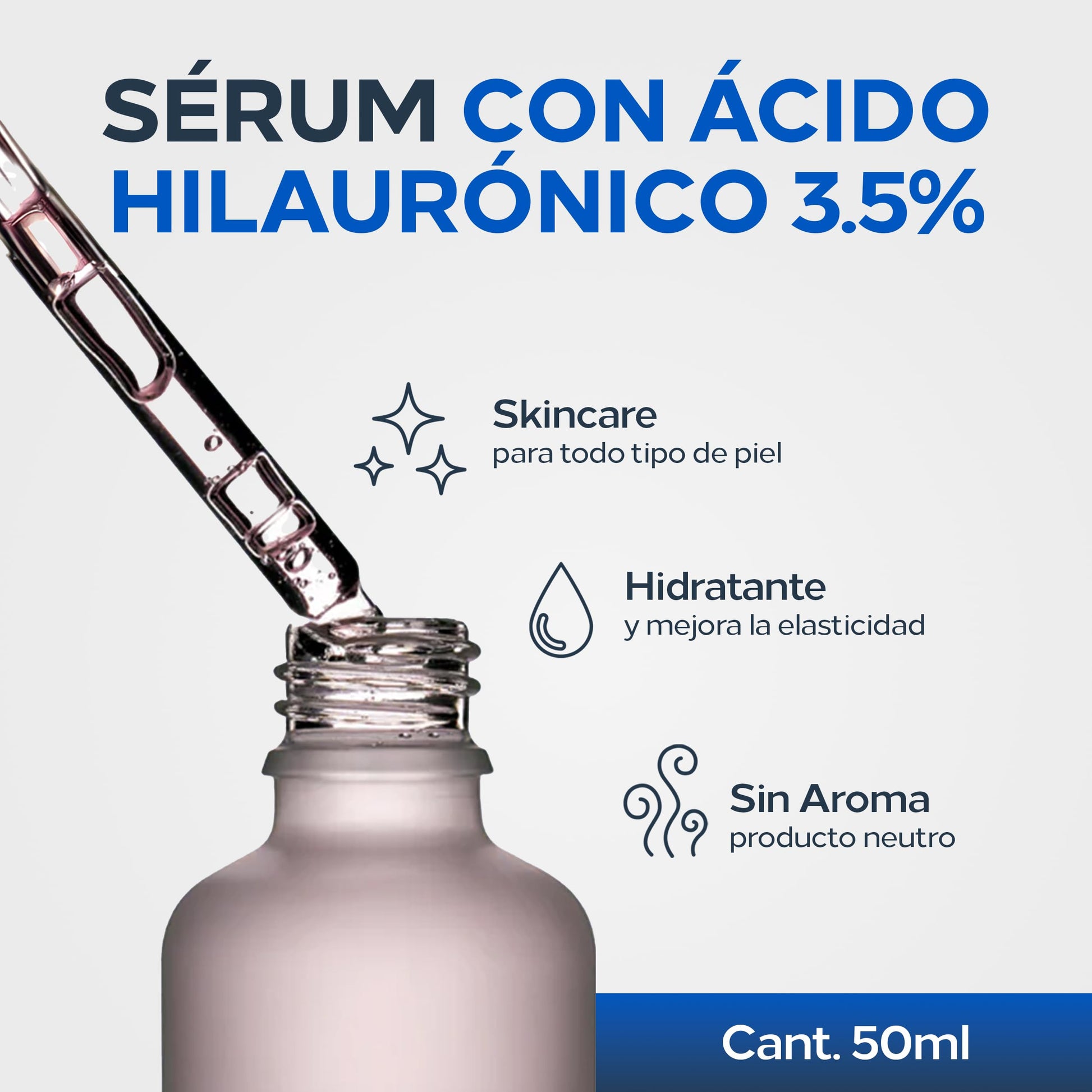 Serum con Acido Hilauronico 3.5% HYALU3X | Gel Hidratante | Envase de Vidrio | Aroma Neutro | Skincare Para Todo Tipo de Piel | Ayuda a Hidratar y Mejorar la Elasticidad | ALBERU ET FILS