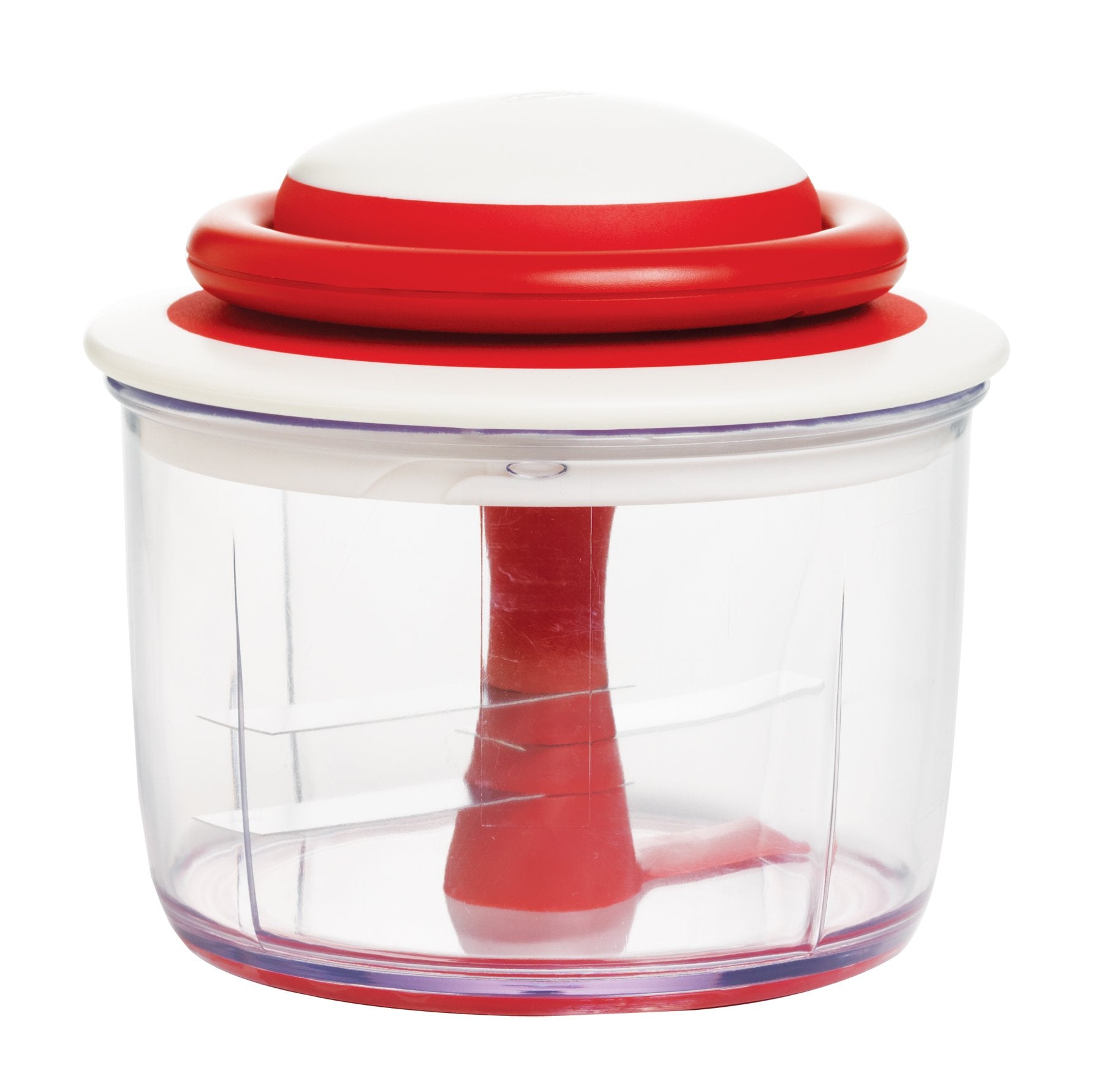 Chef'n VeggiChop - Picadora Manual de Alimentos, Cereza, 1