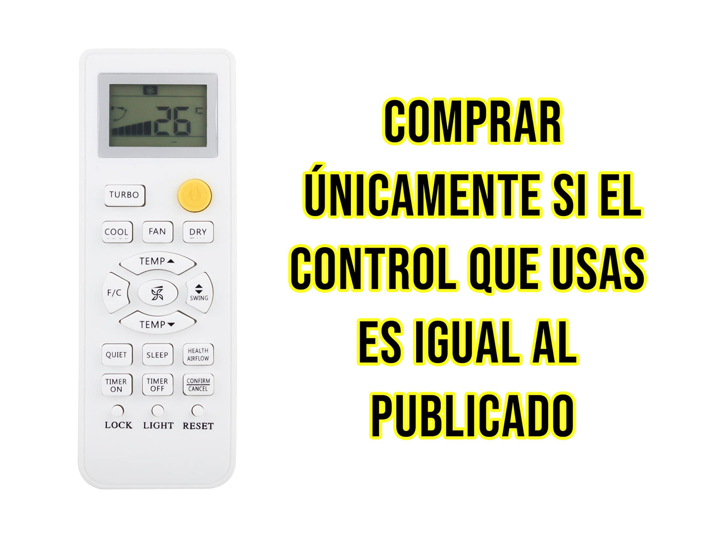 Control Remoto mabe minisplit Inverter Aire Acondicionado
