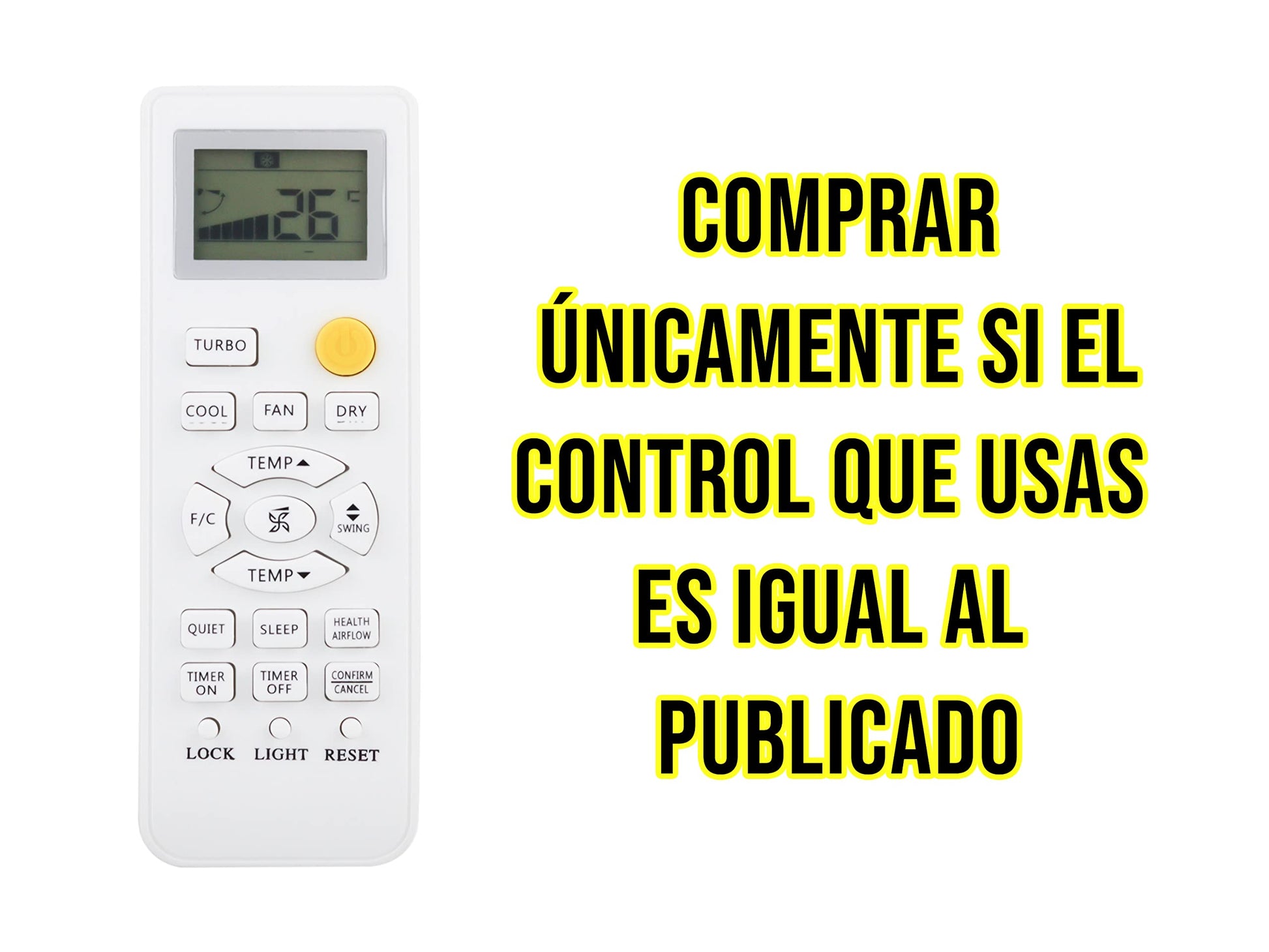 Control Remoto mabe minisplit Inverter Aire Acondicionado