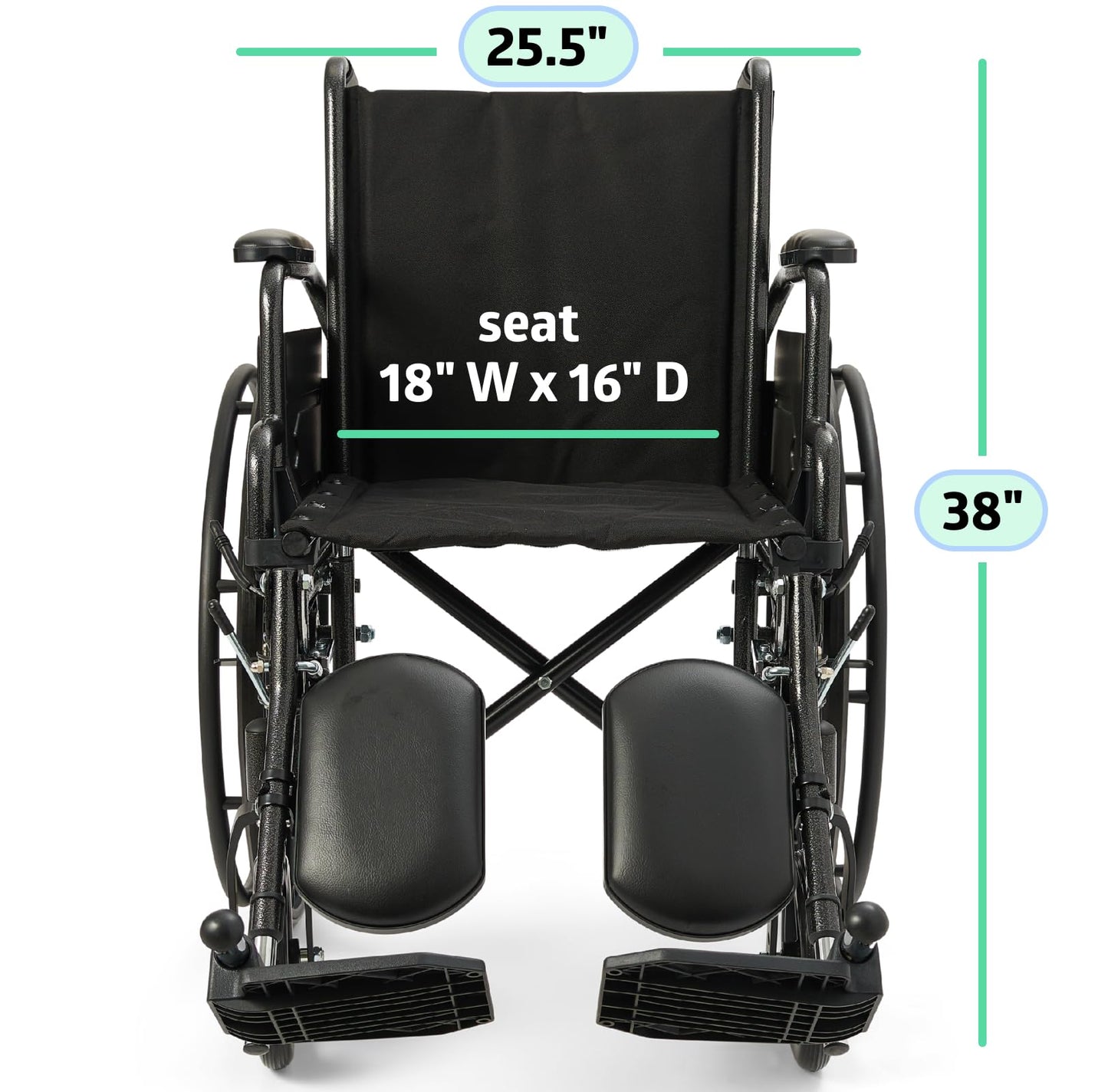 Silla de Ruedas Medline Ligera K4 Basic brazo de escritorio 18 Pulgadas