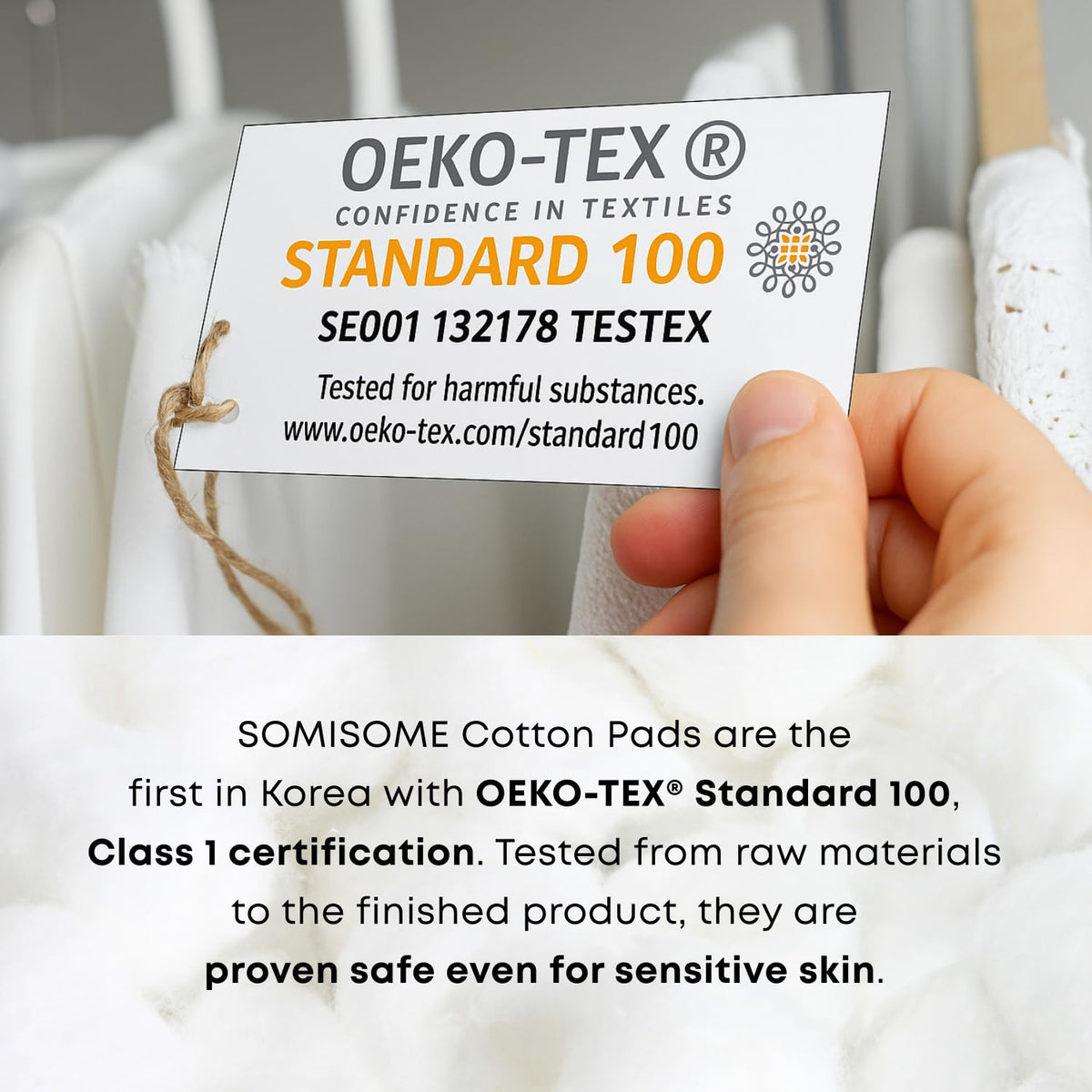 Discos Faciales SOMISOME Blanco Hipoalergénicos de Algodón Puro Coreano 5 Capas