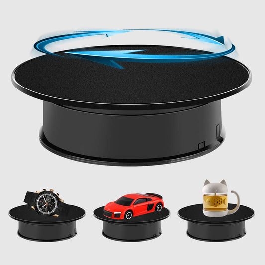 Soporte Giratorio Motorizado Inovat Terciopelo Negro para Fotografía de Productos