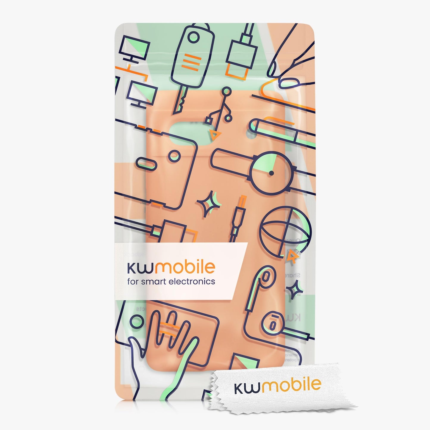 kwmobile Carcasa Compatible con Google Pixel 7a Funda - Case TPU y Silicona antigolpes - Apto Carga inalámbrica - Albaricoque cálido