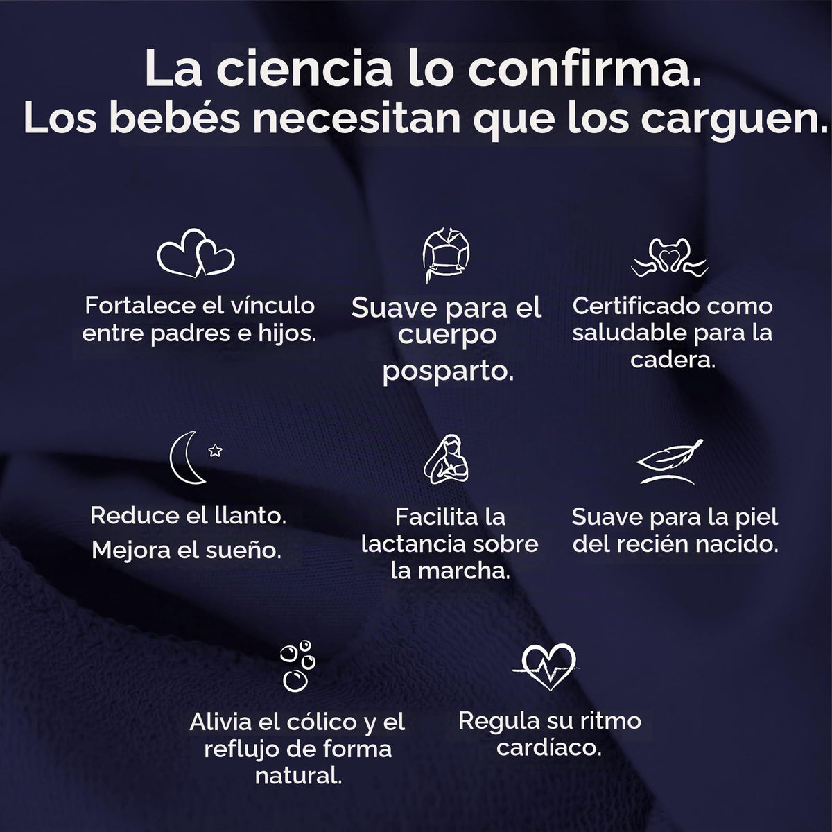 Boba Fular Elástico Portabebé Boba Wrap, para Bebés Recién Nacidos y Niños Hasta 16 Kg (Navy Blue)