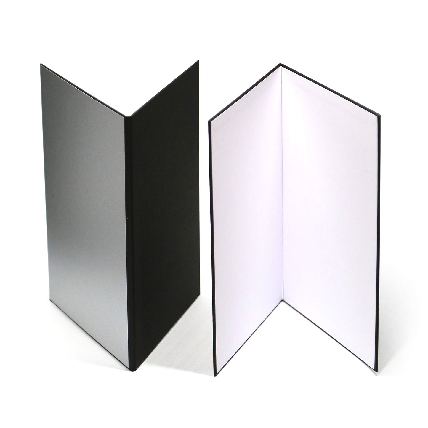Reflector de luz 3 en 1, de cartón, tamaño A3 (43.18 x 30.48 cm), plegable, para fotografía de vida muerta, producto y fotografía de alimentos, color negro, plateado y blanco, paquete de 2 unidades