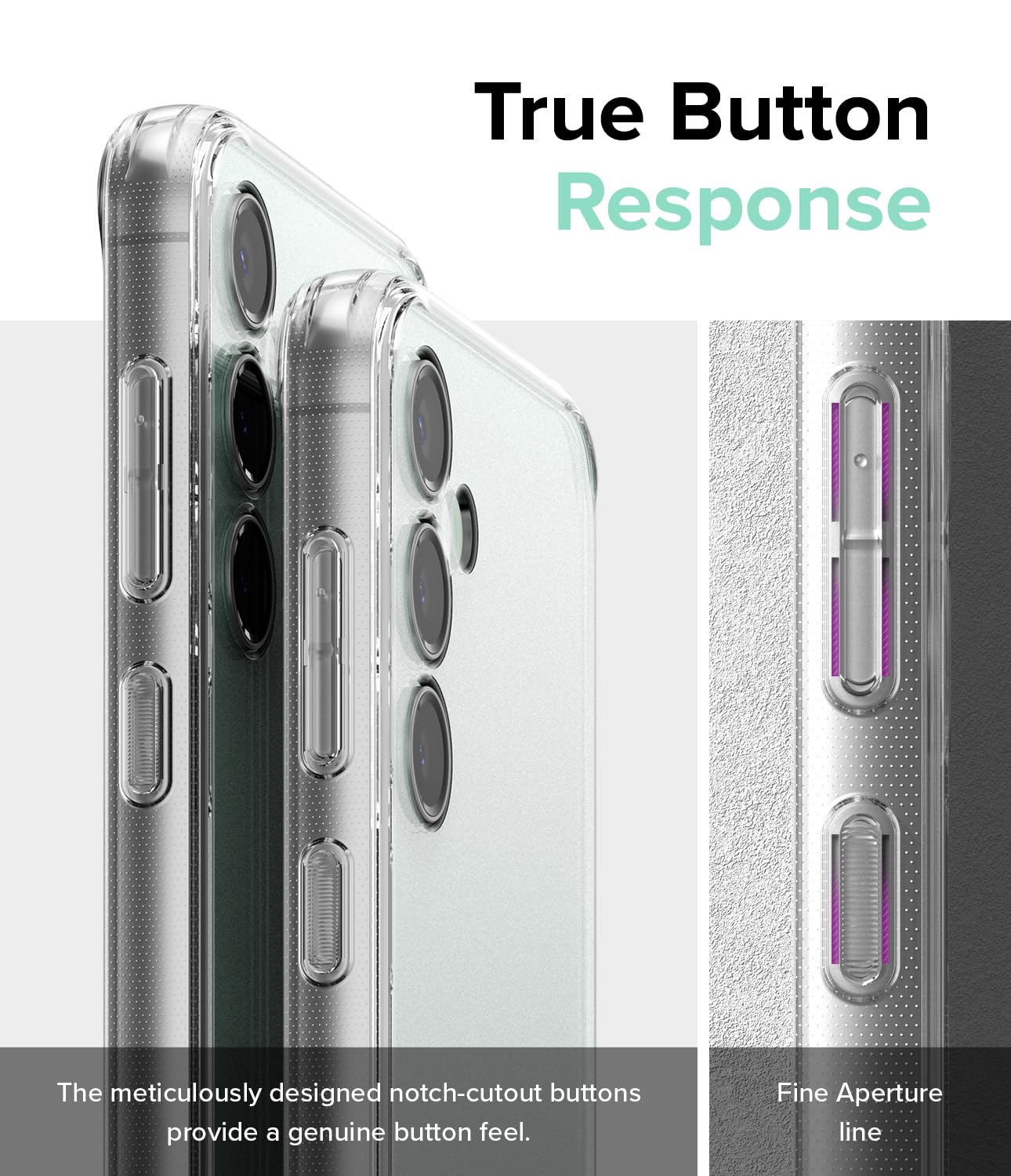 Funda Ringke Fusion Transparente Mate Anti Huella para Samsung Galaxy S23 FE