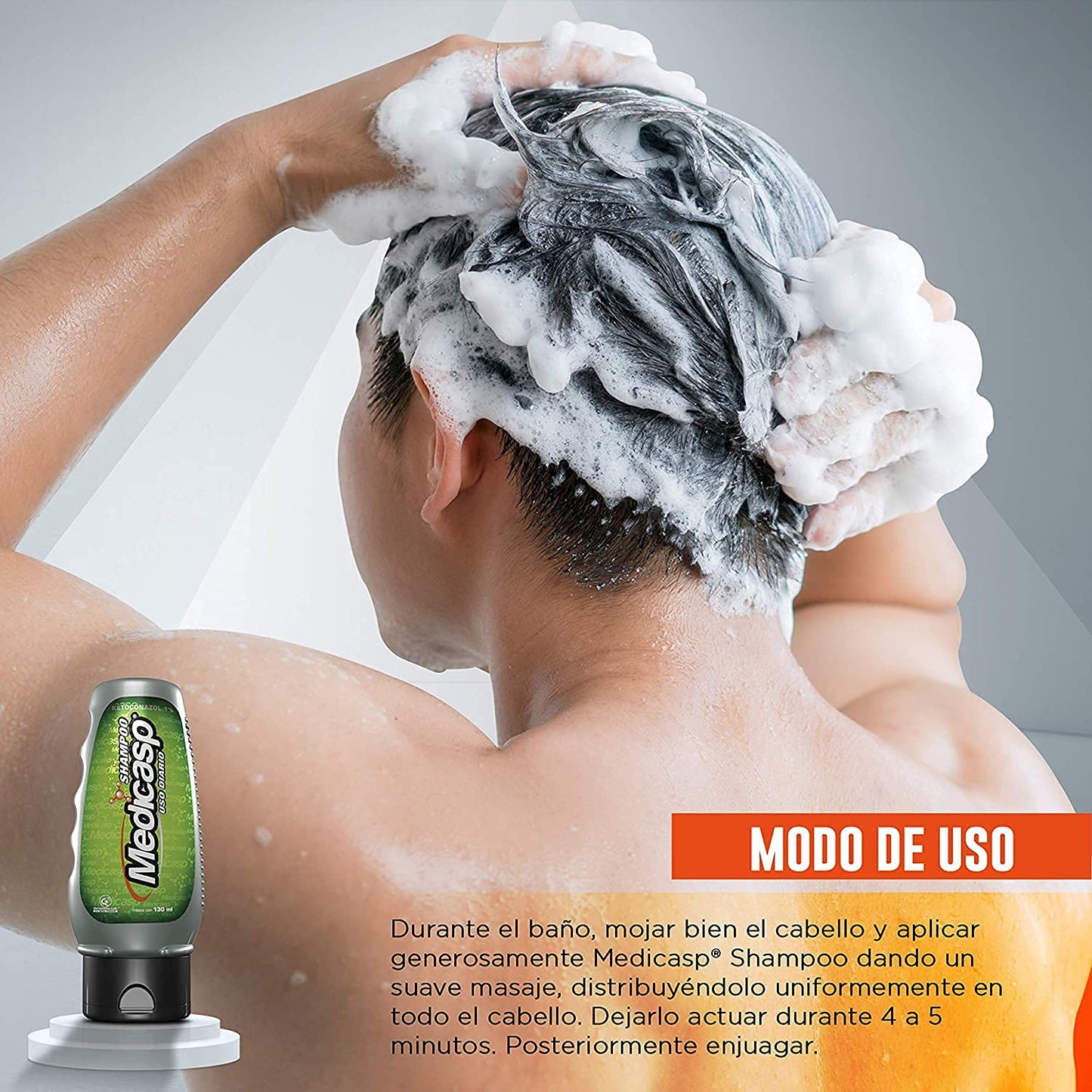 MEDICASP Shampoo Anticaspa Uso Diario 2 Botellas 130ml | Elimina Hongos, Alivia Picazón