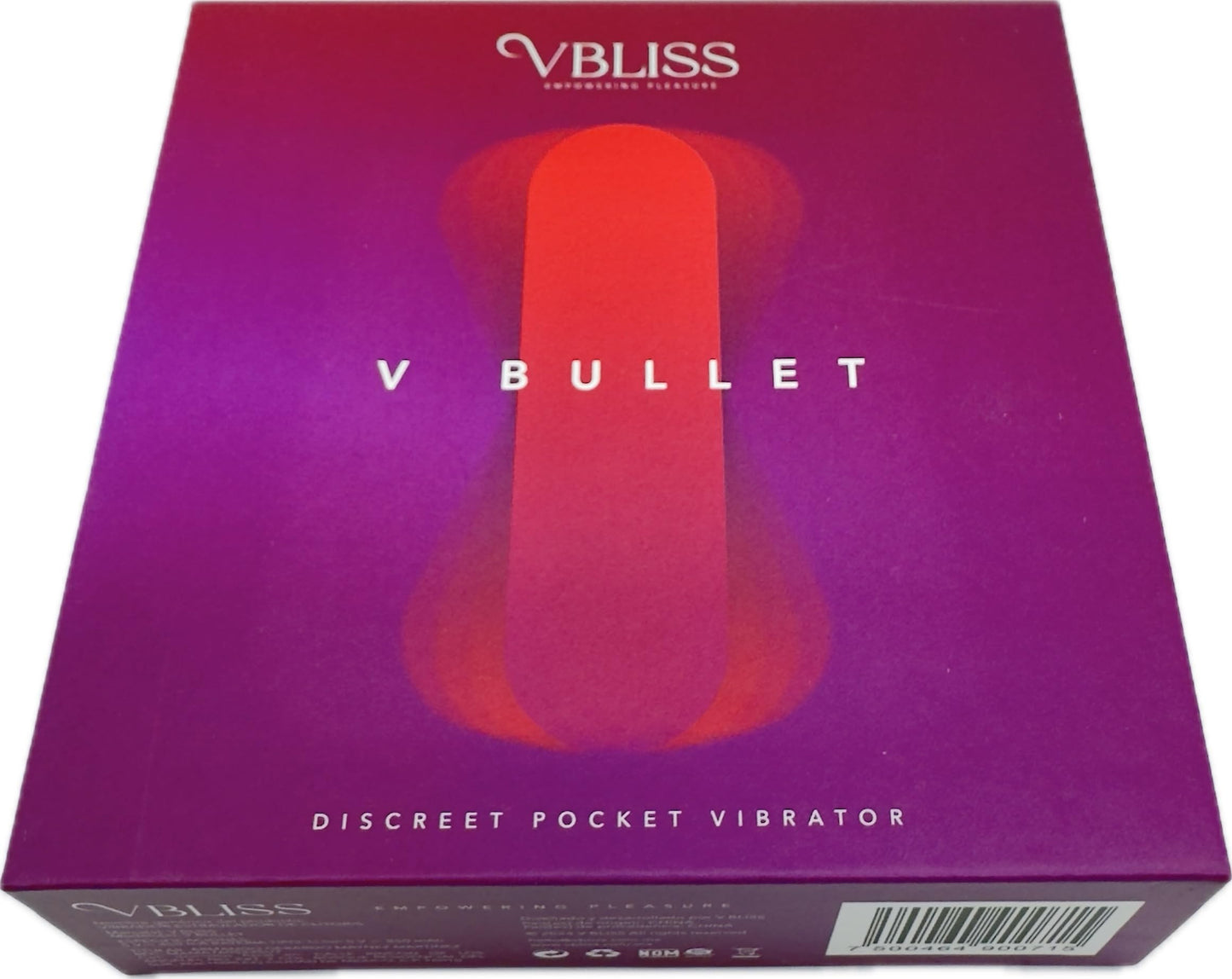 Vibrador Portátil V BLISS Rojo Certificado NOM con 10 Intensidades de Vibración para Placer Intenso y Máxima Discreción