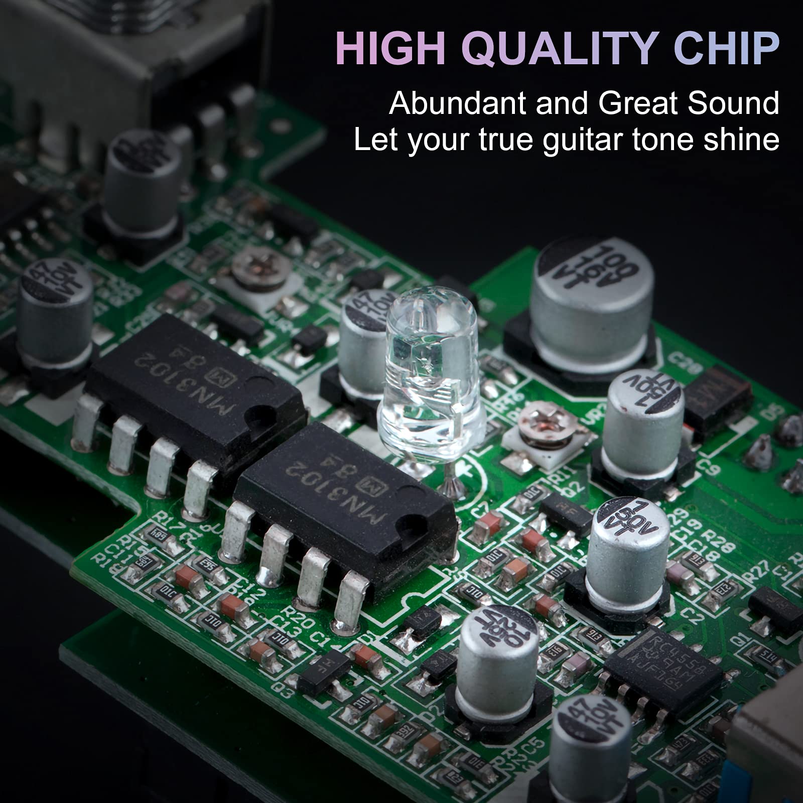 lotmusic Pedal de efectos de guitarra eléctrica Mini tipo único DC 9V True Bypass (Fuzz)