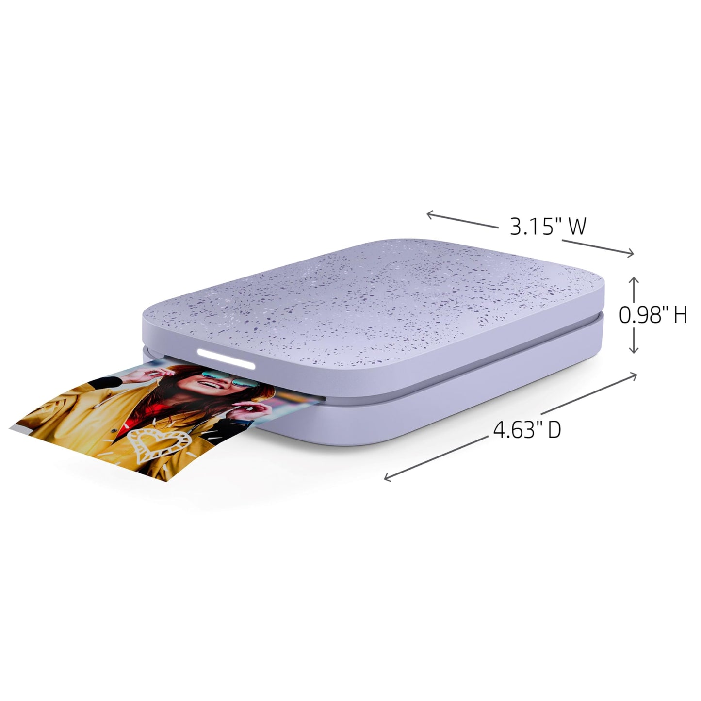 HP Sprocket 2x3" Instant Smartphone Photo Printer - Portable Color Wireless Mobile Printer - Zink Sticky-Back Photos - Print from Compatible iOS & Android Devices with Bluetooth w/App - Lilac