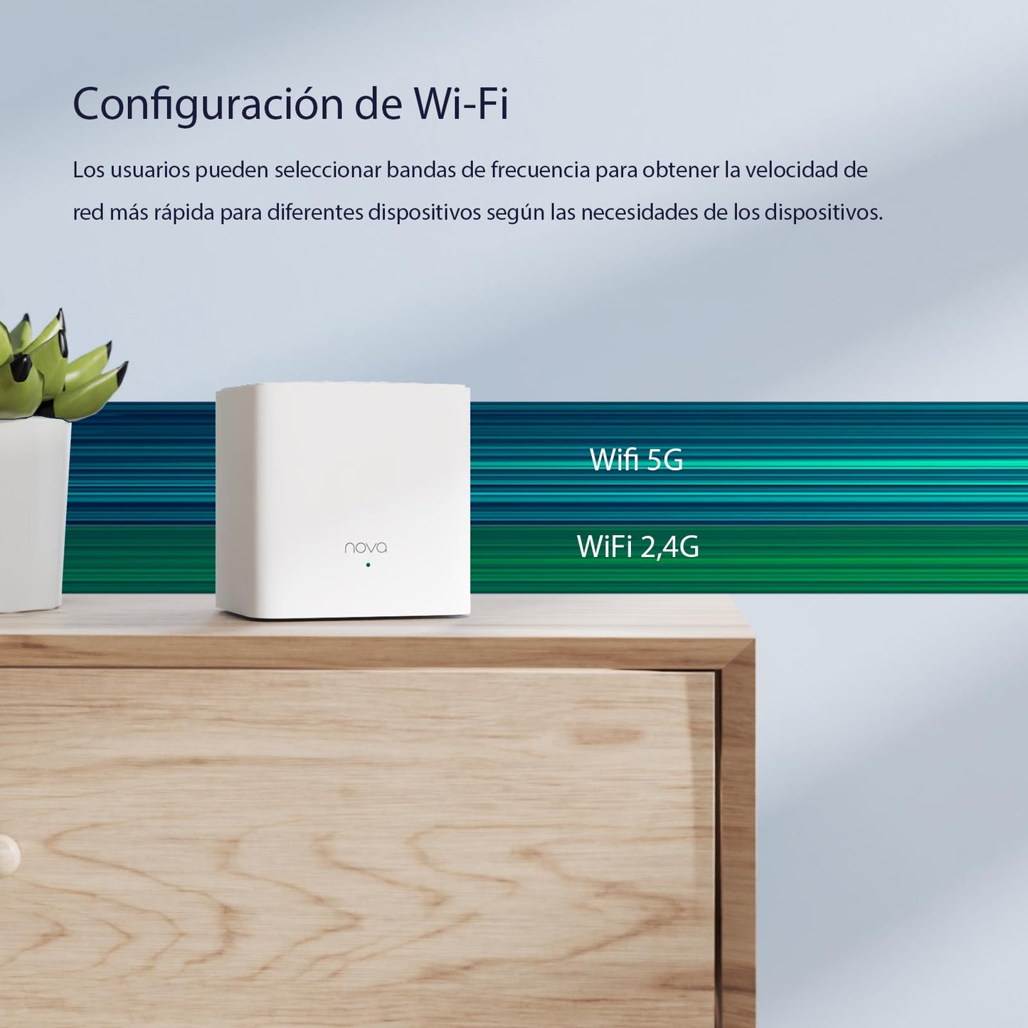 Tenda Nova WiFi Mesh System MW3 - Router WiFi de Malla para Todo el hogar AC1200, hasta 867 Mbps en 5 GHz, Cubre hasta 200 m2, Red de Malla de Doble Banda, Funciona con Alexa, 2-Pack