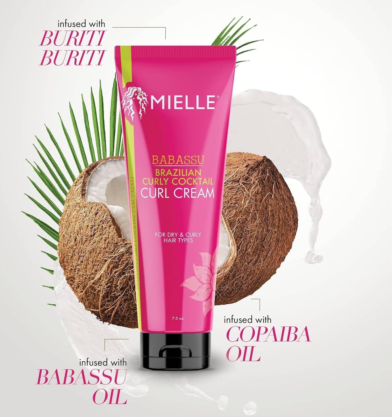 Mielle Organics Brazilian Curly Cocktail Curl Cream (7.5 oz.)