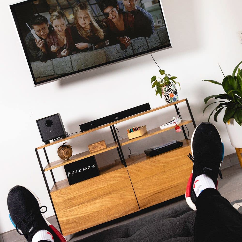 STF Barra De Sonido Alud Pro con Subwoofer | Entrada 3.5 mm | Entrada Óptica | HDMI | Audio Inalámbrico | Entrada USB | Teatro En Casa