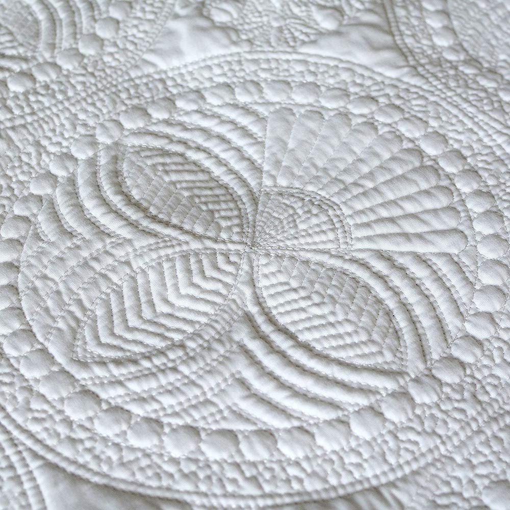 Boruiann House - Colcha Blanca para bebé, Manta de algodón en Relieve, 36 x 46 Pulgadas