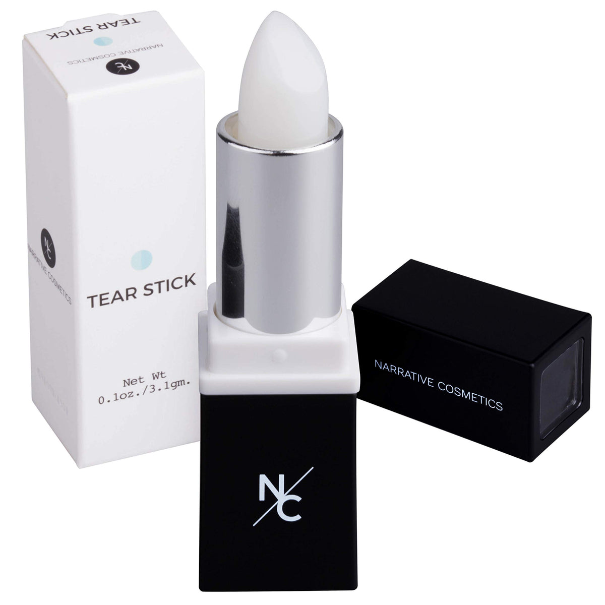 Narrative Cosmetics Lápiz lágrima, cera con infusión de mentol para lágrimas naturales en el taco, maquillaje profesional SFX para cine, teatro, TV, actuación