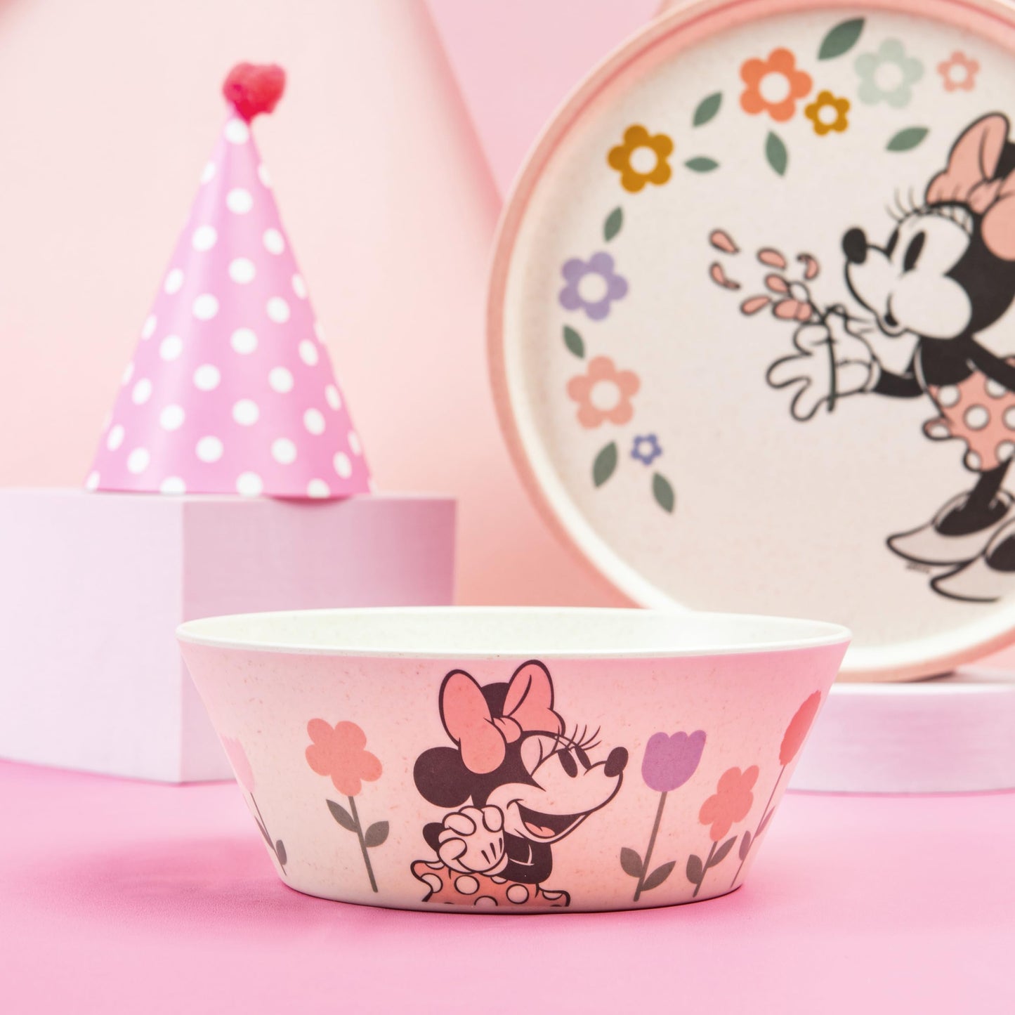 Juego de Vajilla Disney Zak Designs Bambú Sostenible Minnie Mouse para Niños