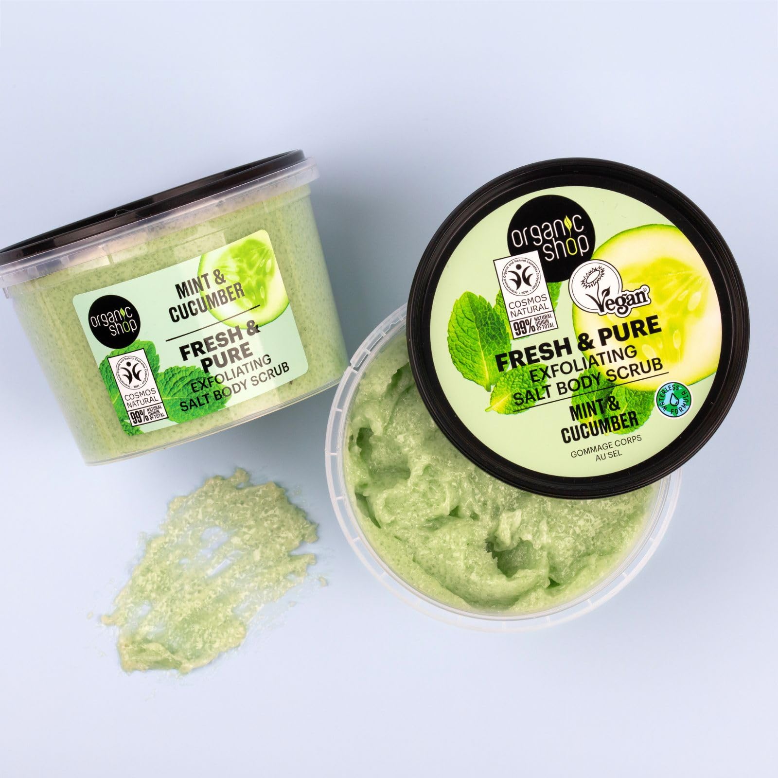 Exfoliante Corporal Organic Shop Menta Pepino Orgánico y Refrescante