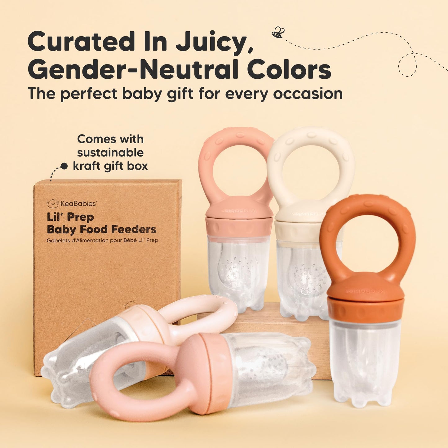 Lil'Prep - Pack de 2 alimentadores para bebés (rosa)