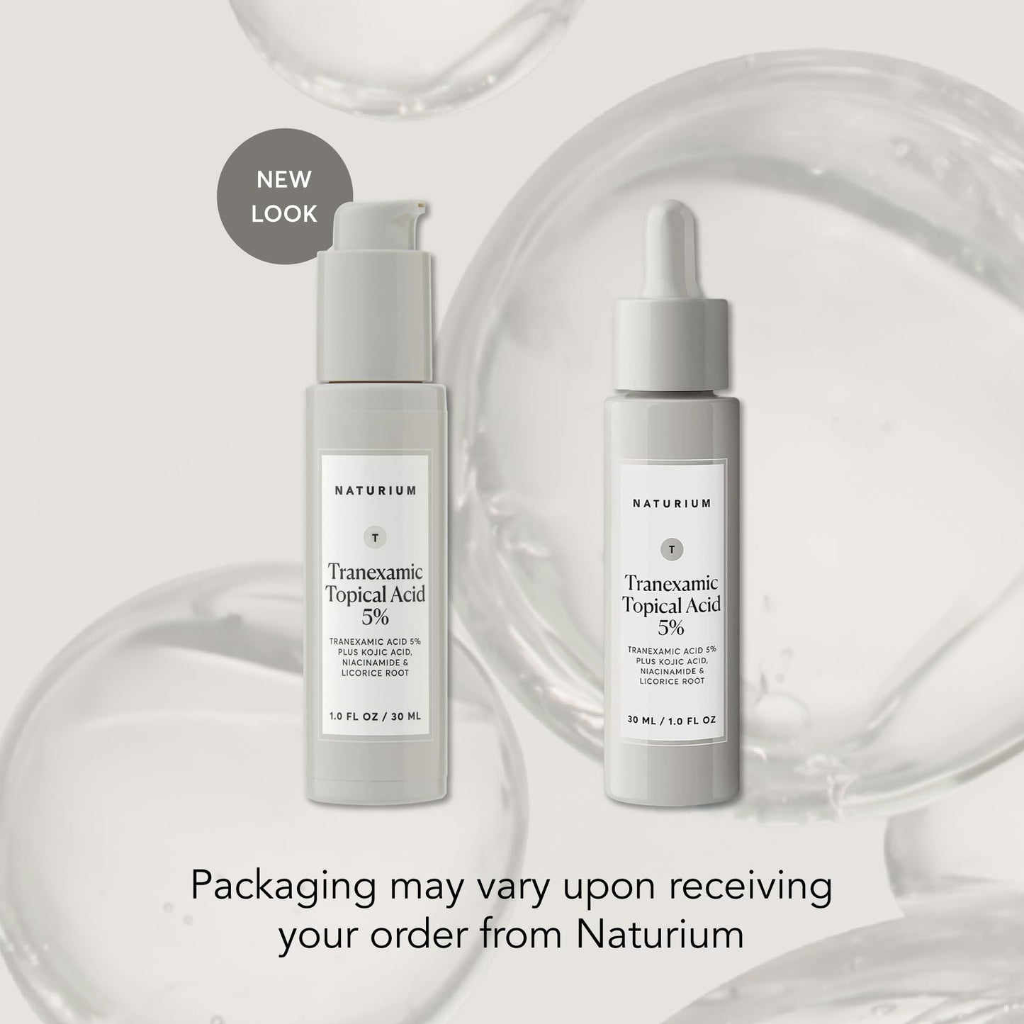 Naturium Ácido tópico tranexámico 5%, más ácido kójico, niacinamida y raíz de regaliz, tratamiento de cuidado facial y piel, removedor de manchas oscuras, 1 onza