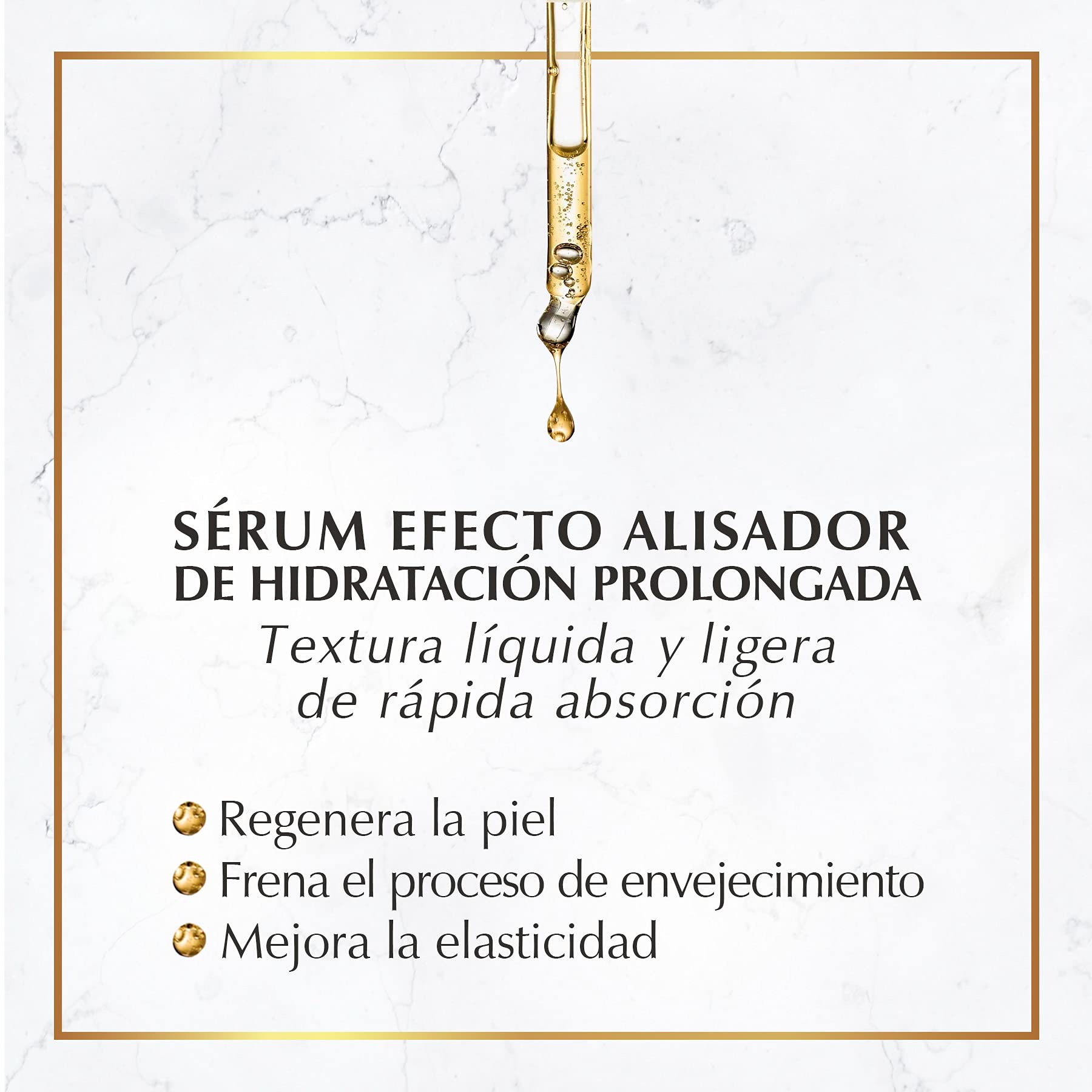 Sérum Oro Marie d'Argan, con Oro de 24K y Ácido Hialurónico, Antiedad, Antiarrugas, Hidratante, Tonifica, Todo Tipo de Piel