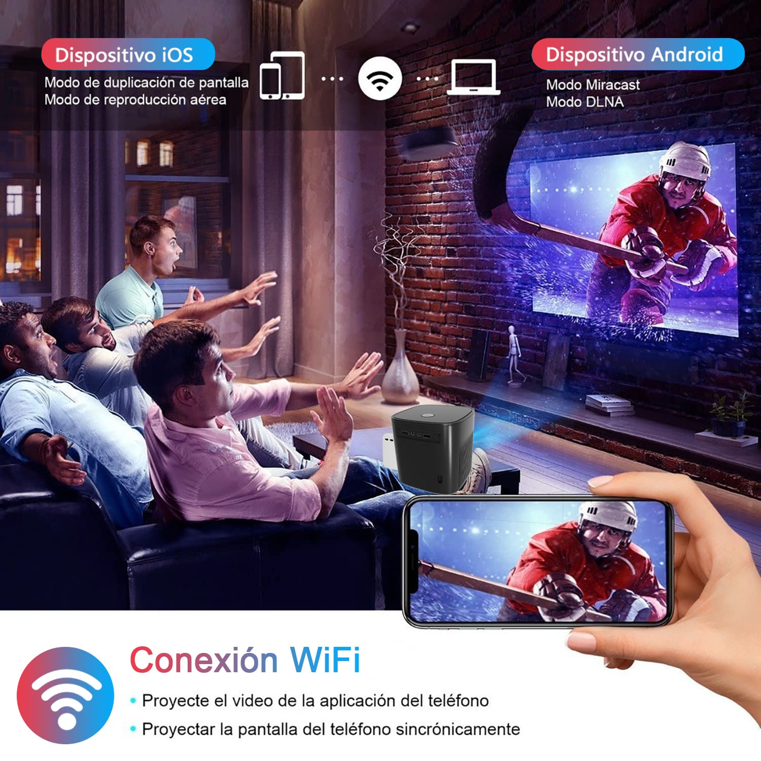 BIGVIEW Mini Proyector Portatil Profesional Android Wifi Bluetooth 4k