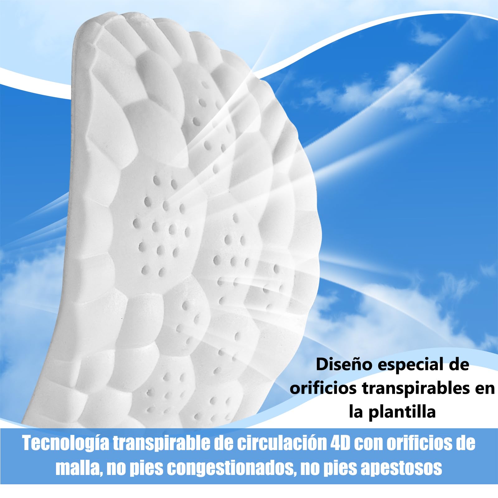 Plantillas Ortopédicas Unisex Espuma Viscoelástica Gris Mejora Comodidad y Alivio Fascitis Plantar